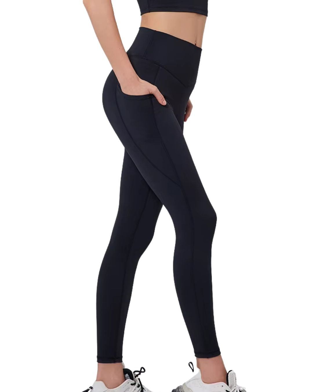 ORU COZY POCKET LEGGINGS black high-waist lightweight stretchy leggings with side pocket for workout and everyday wear