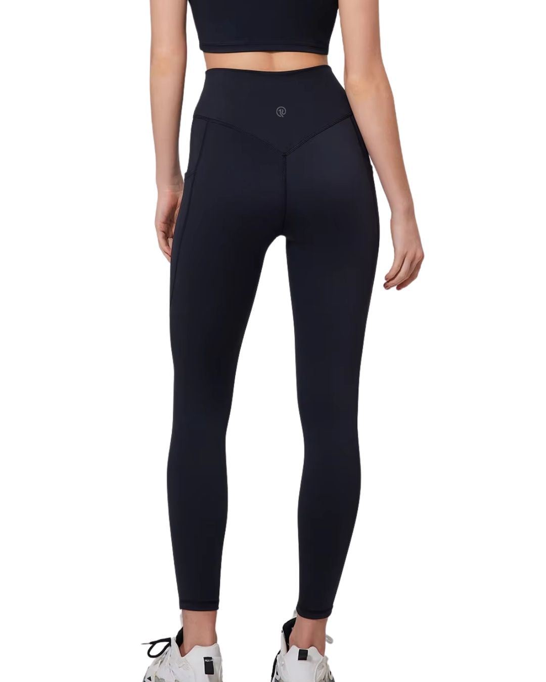 Black ORU Cozy Pocket Leggings for women with high waist, moisture-wicking, stretchy and breathable fabric, and hip-lifting design.