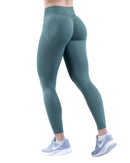 High impact leggings featuring ribbed high waist and durable stretch fabric.