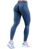 High impact leggings featuring ribbed high waist and durable stretch fabric.