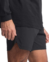 ORu Athletic Men Shorts black breathable polyester exercise shorts with elastic waist and reflective strips