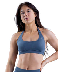 Impact Sports Bra made of high stretch nylon and spandex, providing medium support.