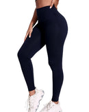 Black ultra high rise ORU Legacy Leggings with butterfly seam back detail and no front rise seam.