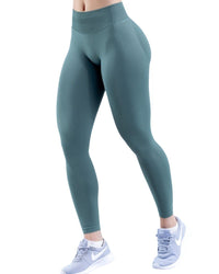High impact leggings featuring ribbed high waist and durable stretch fabric.