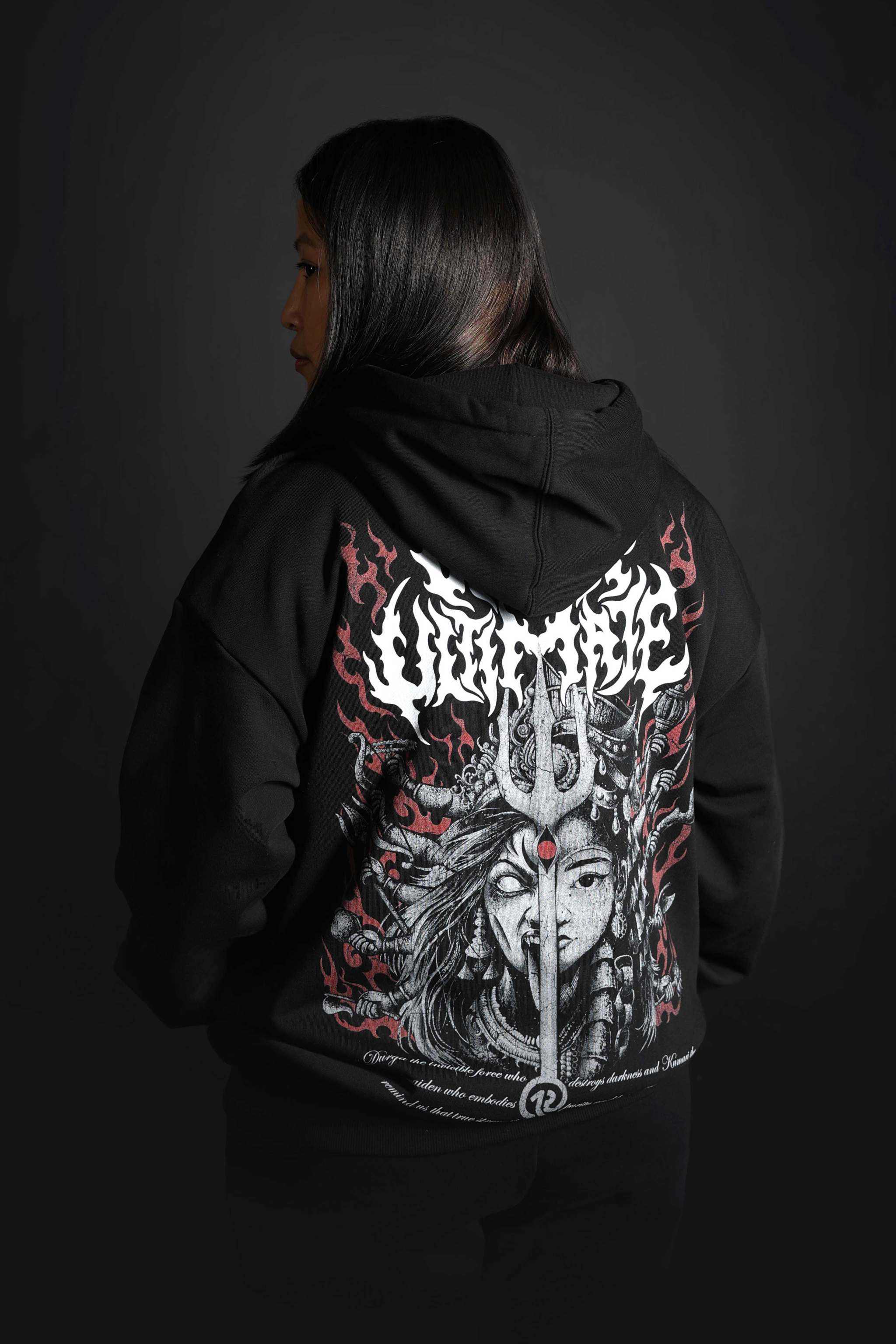 Durga & Kumari Hoodie The Power to ROAR The Power To Remain CALM