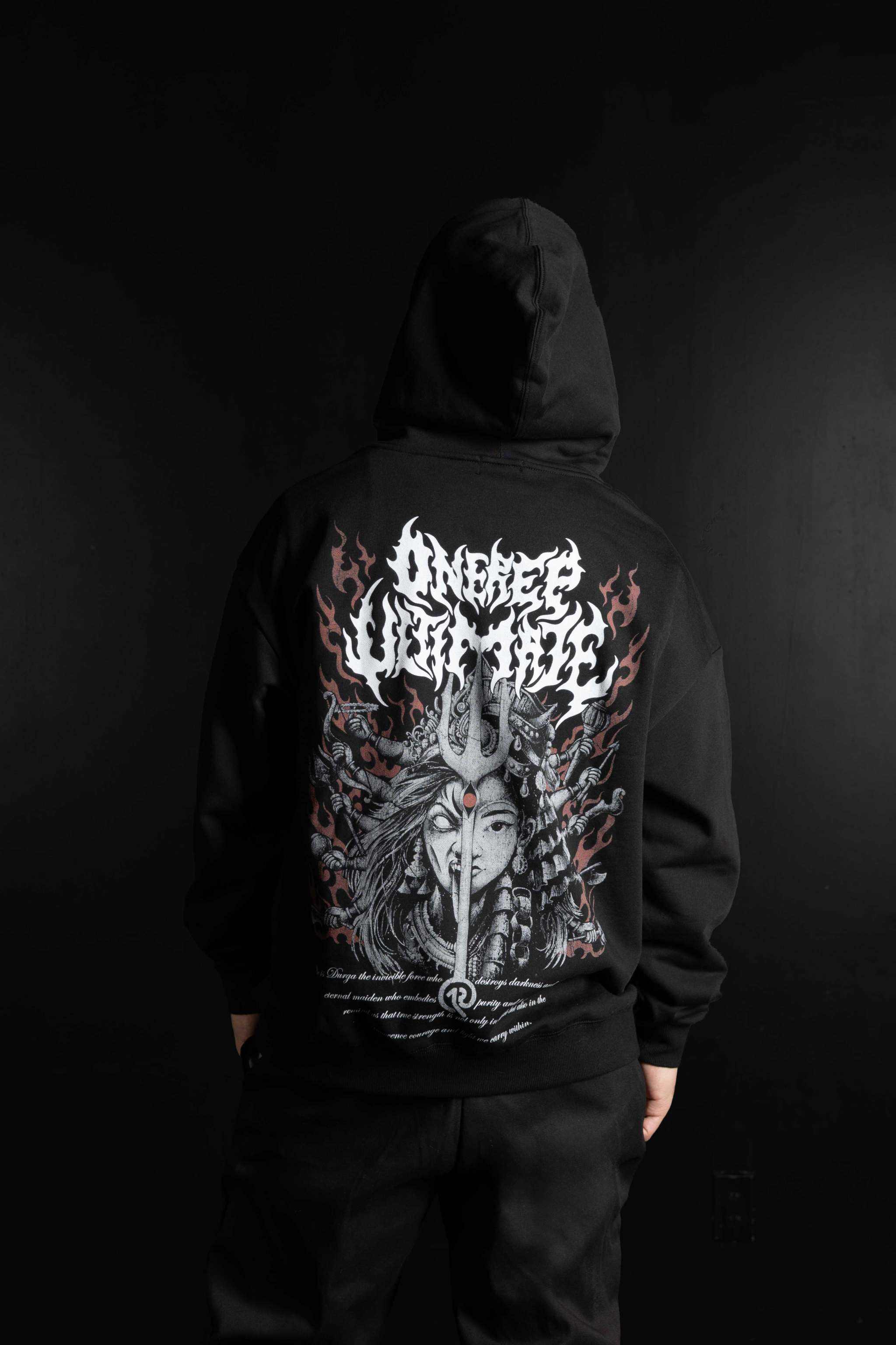 Durga & Kumari Hoodie The Power to ROAR The power To Remain CALM